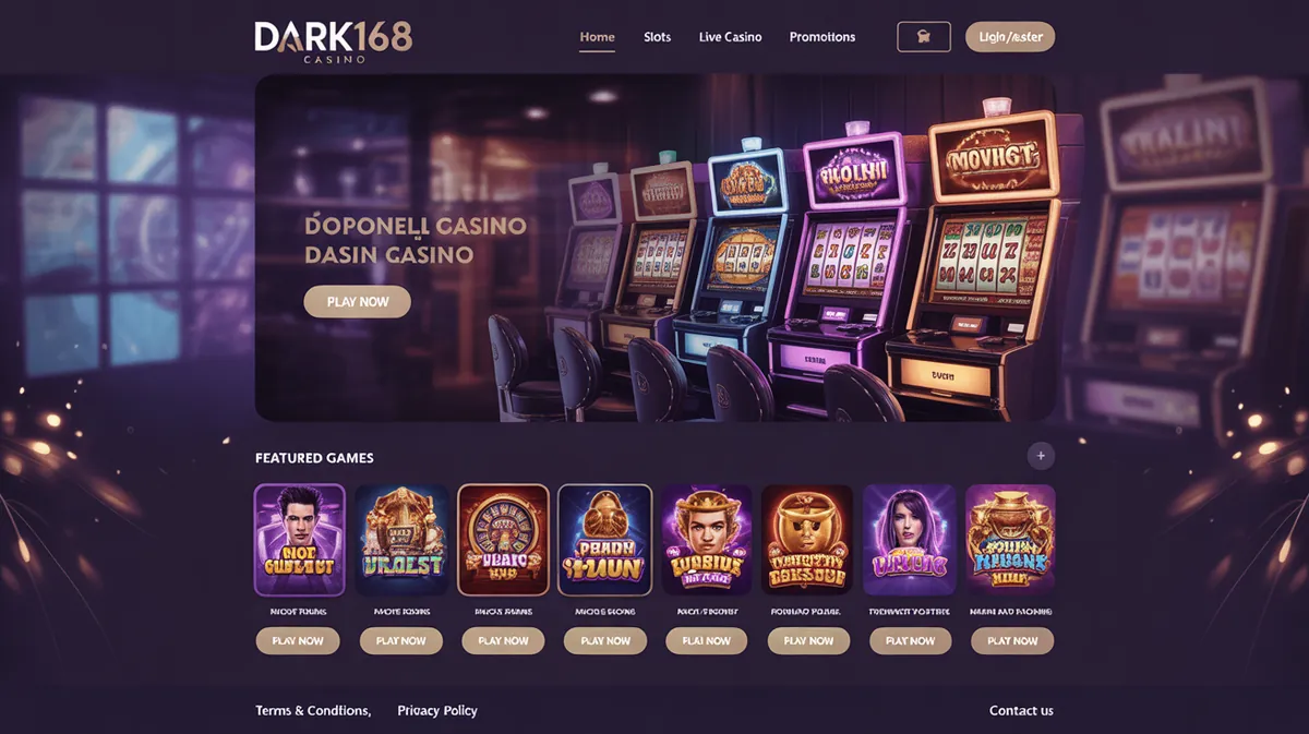 Dark168 เว็บคาสิโนออนไลน์หลัก พร้อมระบบ wallet และเกมสล็อตครบครัน